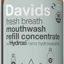 Davids Hydroxi Fresh Breath Mouthwash Refill Concentrate, Alcohol-Free, Fluoride-Free, Remineralizing Nano-Hydroxyapatite for Sensitive Teeth & Enamel Health, Gum Detox
