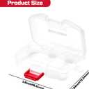 Geinxurn Small Parts Organizer, 4Pcs Plastic Transparent Portable Tools Boxes with Dividers for Small Accessories Storage Cases