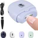 Electric Nail Clipper, USB Rechargeable Automatic Baby & Adult Fingernail Trimmer, Purple, Stainless Steel Blade, Compact Style