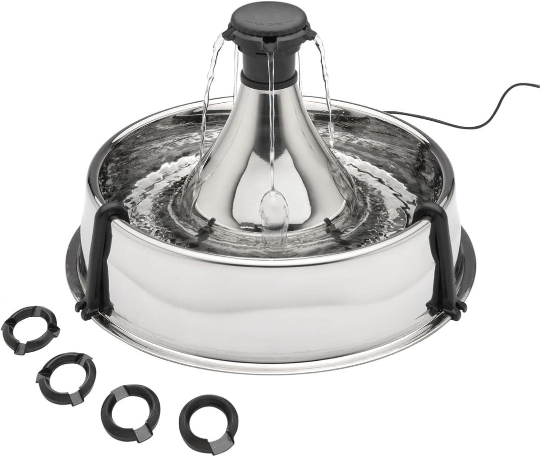 PetSafe Drinkwell Stainless Multi-Pet Fountain, red, 8 lb (PWW00-13705)