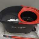 O-Cedar EasyWring Microfiber Spin Mop, Bucket Floor Cleaning System, Red, Gray, Standard