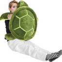 Civaner Big Green Sea Turtle Stuffed Animals Giant Soft Plush Toys, Large Ocean Turtle Body Pillow, Tortoise Toys Doll for Kid Boys Girls Girlfriend Valentine's, Birthday Gifts(12 Inches)