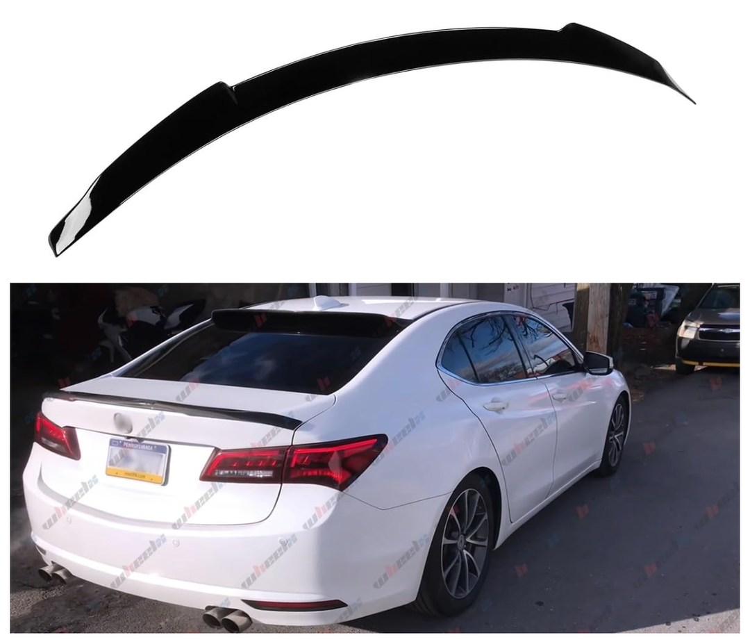 WheelX Rear Trunk Spoiler Compatible with 2015-2020 Acura TLX, Duckbill Spoiler Fits for 2015 2016 2017 2018 2020 Sedan 4 Door, High Kick Spoiler Wing Lip (Glossy Black)