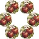 15 Inch Round Placemats Set of 6 Vintage Apples Heat Resistant Non-Slip Place Mats Washable Decorative Table Mats for Kitchen Dining Table Holiday Party