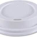 Boardwalk Hot Cup Lids, 1000 Count, Fits 8 oz Hot Cups, White, Plastic