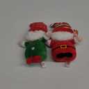 TY Beanie Boo Regular 15 cm Gnolan Gnome Green Xmas 2023 and TY Beanie Boo GNEWMAN - Christmas Gnome with Hat - 6"