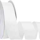 White 1.5 Inch Continuous 25 Yards Satin Wired Ribbon for Gift Wrapping Bows Making Home Decor Wreaths Garland Crafts Christmas Tree Bows