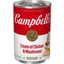 Campbell's Condensed Cream of Chicken and Mushroom Soup, 10.5 oz Can (12 Pack), BB Date 07/18/2027