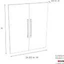 ClosetMaid SuiteSymphony Wood Closet 25-Inch Door Set Pair, Add On Accessory, Modern Style, for Storage, Clothes, Pure White/Satin Nickel
