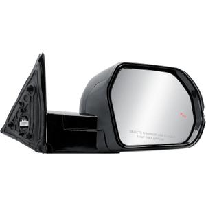 Passenger Right Side Door Mirror Power Heated with BLIS Glass Turn Signal Light and Menory Power Folding Textured Black Back Cover for Toyota Tundra 2022-2025