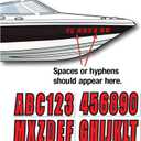 4 Sets of 3" Marine Boat Black Sticker Decals A-Z Letters & 0-9 Numbers for Yachts & Personal Watercraft Waterproof Anti-Scratch