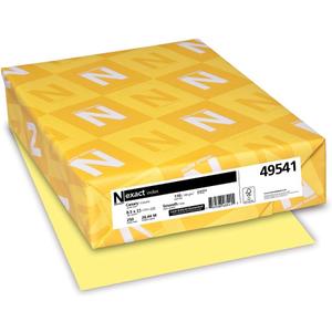 Wausau Neenah Paper Exact Index Card Stock, 110 lb Index Weight, 8.5 x 11, Canary, 250/Pack