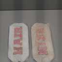 Patelai 2 Pcs Preppy Makeup Bags Chenille Letter Patch Bag Face Skin Hair Stuff Aesthetic Cosmetic Bag Travel Zipper Pouch Makeup Organizer Graduation Gift for Girls (White, Pink,Hair, Skin)