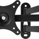 Monitor Wall Mount Swing for 14" to 27" TVs and Flat Panels, LED LCD up to 22 Lbs, VESA 75x75mm to 100x100mm, Black