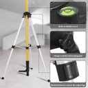 Telescoping Laser Level Pole with Tripod, 12Ft./3.7M Laser Level Tripod Include 1/4-Inch by 20-Inch Mount for Rotary and Line Laser Level, Laser Stand with 5/8-11 Threaded Adapter Laser
