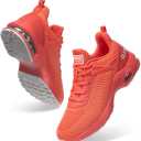 AKK  Women's Sneakers - Air Athletic Running Shoes, Mesh Non Slip, Breathable Gym Work Tennis Shoes, Orange, Size 9.5