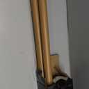 1-1/8 Inch Diameter Faux Wood Curtain Rods with Faux Rattan Cane Woven Finial, 72-144'' Telescoping Single Curtain Rods for window width 68-140 inch, 1 pack (Chestnut color)