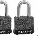 Master Lock 380T 1.5 in. Laminated Steel Padlock with Rustoleum Finish - 2 Pack