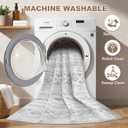 Nakagishi Boho 5x7 Area Rug Living Room Rugs Machine Washable Dark Gray