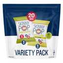 SkinnyPop Variety Pack Original and White Cheddar Popcorn, Gluten Free, Vegan Popcorn, Non-GMO, Healthy Popcorn Snacks, Skinny Pop, 0.5oz Individually Sized Bag, Best By Date: 6'12'25 (20 Count)