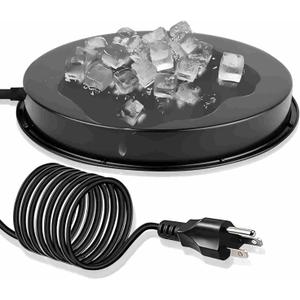 Chicken Water Heater, Chicken Waterer Heated Base for Metal Poultry Founts, Chicken Drinker Heater for Winter (110 Watt 11in Black)