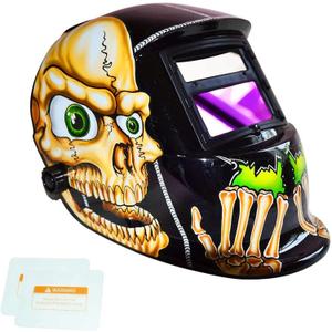 TEKWARE Welding Helmet Solar Power Auto Darkening Hood Welder Mask Breathable Grinding Helmets with Adjustable Shade Range (Gz-107)