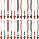 24Pcs Anchor, Christmas Ornament Hangers with Red & Green Design, Reusable Silicone Hooks for Securely Hanging Ornaments on Tree, Gift for Christmas Decorations