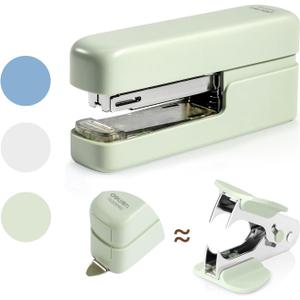deli Stapler, Desktop Staplers with Integrated Staple Remover, 40 Sheet Capacity Office Stapler, Green (1 Pack)