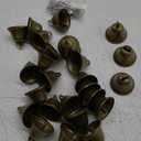 30 Pieces Craft Bells Small Brass Bells for Crafts Mini Vintage Bells with Spring Hooks Tiny for Hanging Wind Chimes Making Dog Training Doorbell Wedding Decor, 1.65 x 1.5 Inch(Bronze)