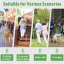 ALEVMOOM Walking Cane with Seat Folding Lightweight, 2-in-1 Cane Stool for Adults, Aluminum Walking Stick with Seat, Stick Chair Portable Stool for Senior