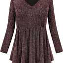 TIYOMI Plus Size Tunic for Women Long Sleeves Tops Flowy Hem Casual Floral Print Fall Winter Loose Fit Shirts XL-5XL 14W-28W (XX-Large, #9_ F136_ Sp _ Zis)