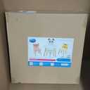 Kids Wooden Animal Table & Chair Set w 4 Seats- Tiger Panda Fox & Adult Stool- Arts & Crafts Coloring, Dining, Pretend Play- Durable Playroom Furniture, Home Daycare Classroom- Toddler Activity Center