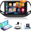[2G+64G] Car Radio for Jeep Compass 2017-2020, 10 inch Touch Screen Android 13 Stereo, Carplay/Android Auto/EQ Audio/SWC/Bluetooth +AHD Backup Camera