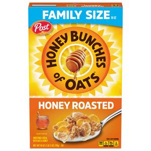 Honey Bunches of Oats Crunchy Honey Roasted Cereal 18 Ounce (Pack of 1) Box (EXP 05/09/26)