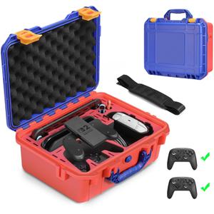 FPVtosky Hard Carrying Case for Nintendo Switch 2, Hard Shell Travel Protective Case for Switch 2 grip, 2 Pro Controllers, 22 Game Cards and Other Switch 2 accessories (Colour)