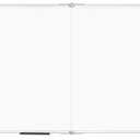 VIZ-PRO Magnetic Dry Erase Board, 47x94in, Foldable Wall-Mounted Whiteboard with Silver Aluminum Frame & Marker Tray for School Office and Home