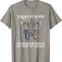 Viking By Blood American By Birth Patriot By Choice T-Shirt, Size: 2XL