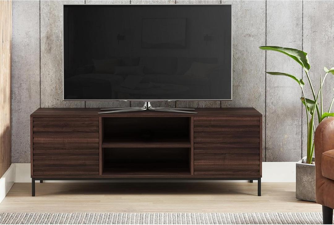 REN HOME Jarrel 2 Door TV Stand, Walnut