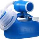 Male Urinal Bottle 68 OZ Portable Urinals for Men 59" Long Hose with Lid (Blue)