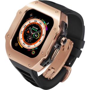 316L Stainless Steel Case with Band for Apple Watch Ultra 3/2/1 49mm, Series 11/10 46mm, Luxury Rugged Military Protective Metal Cover Tactical Heavy Duty Protection Strap