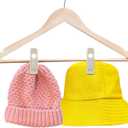 Velvet Hangers Clips, 20 Pack Ivory Pants Hanger Velvet Clips, Strong Hanger Clips Perfect for Thin Felt Hangers