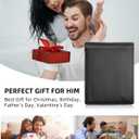 HiWe Anti-Lost Bifold Men Wallet with Find My, Genuine Leather, RFID, Original Design, Black