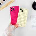 2 x Compatible with iPhone 12 Case with Cute Fashion Polka Dot Aesthetics Design, Raised Lens Edge Protection, Stylish Slim Soft TPU Protective Cover for iPhone 12, Purple