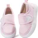 Newsonet Baby Shoes Boy Girl First Walker Shoes Barefoot Mesh Walking Shoes Lightweight Non-Slip Sneakers Toddler Infant for 6 9 12 18 24 Months (Pink)