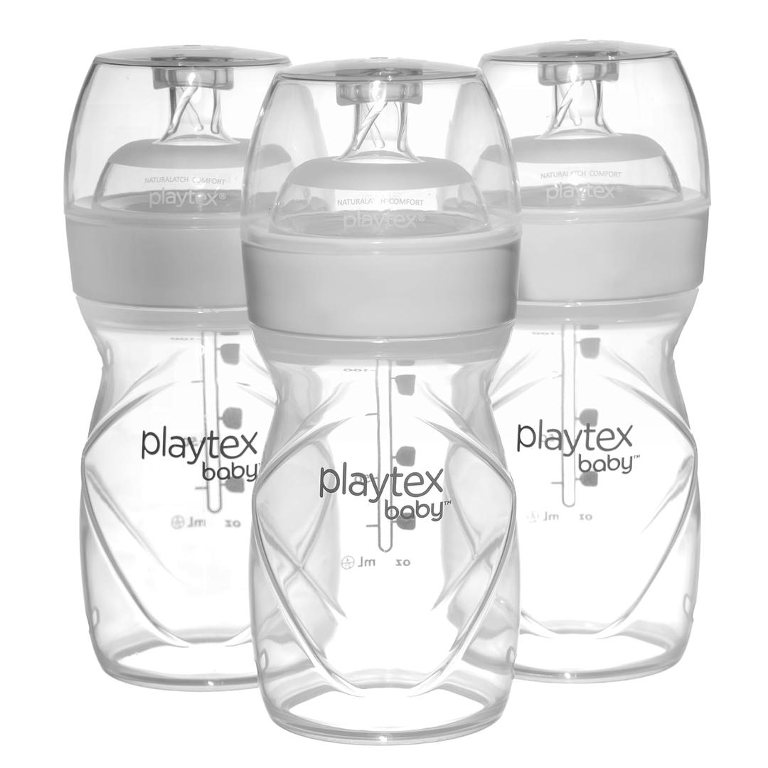 Playtex Baby AntiColic Nurser Bottle with PreSterilized Disposable DropIns Liners, Closer to Breastfeeding, 4 Ounce Bottle, 1 Count