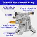 Tool Daily 7/8" Shaft Vertical Pressure Washer Pump, Replacement Power Washer Pumps for Cold Water Gas Pressure Washer, 2400-2800 PSI, 2.3 GPM, Compatible with GCV160, 308653078, RY802900, HU80709A