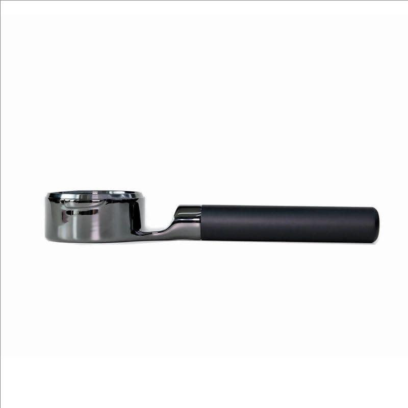 Mischief 58mm Bottomless Portafilter, 316 Stainless Steel, Fits E61 Group Heads, La Marzocco, Rocket, ECM, Synesso, VBM, Flat Base, Double Shot Basket, Walnut wood (Titanium Black, 58MM for E61)