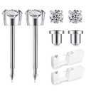 Ear Piercing Kit | Disposable Ear Piercing Gun Kit Made in 316L Surgical Stainless Steel 4mm - 4prong Cubic Zirconia | At Home Self Piercing Kit with Earrings Studs (White)