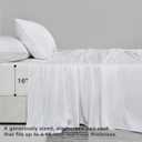 JELLYMONI King Sheet Set, Luxury Rayon Derived from Bamboo, Cooling Bed Sheet Set - Ultra Soft, Breathable, Eco-Friendly, Hypoallergenic - 4 Piece Sheets & Pillowcases, White