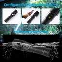 Super Bright LED Rechargeable Flashlights,Zoomable Tactical Flashlights with 6 Modes(UV lamp),6000LM High Powered Flashlight,Waterproof Flash Lights for Camping,Emergency,Outdoor(no Battery)
